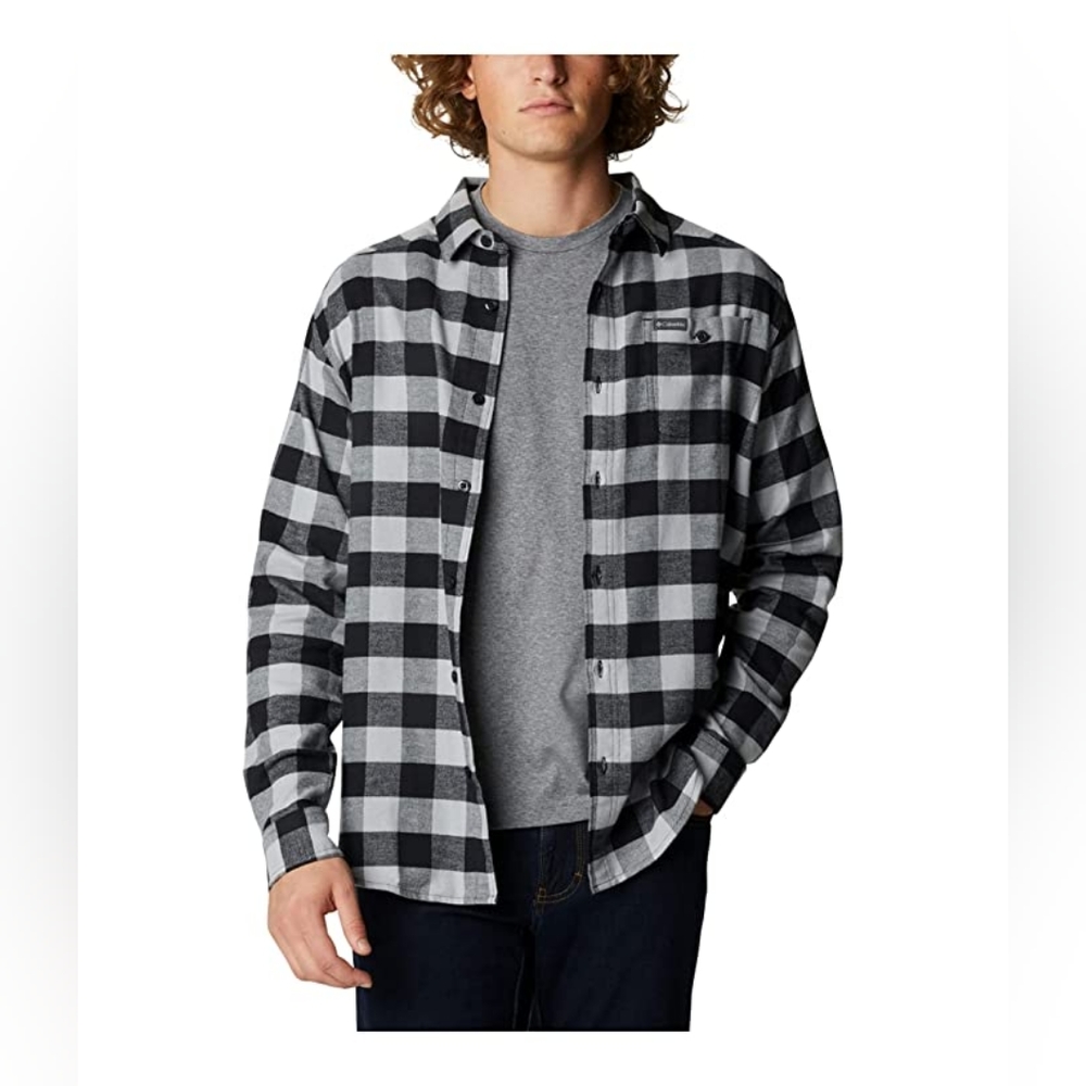 Columbia Men's Cornell Woods Flannel Long Sleeve Shirt - Tall 